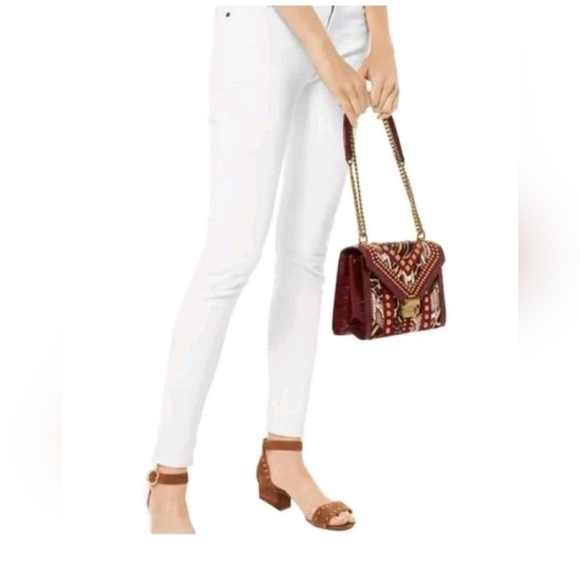 Michael Kors Whitney Red Leopard Calf Hair Gold Studded Strap Bag - NWT!!! Rare! - Picture 5 of 5